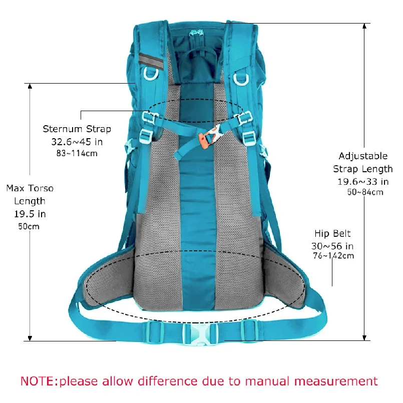 حقيبة ظهر للتنزه سعة 50 لتر مع - مراجعة Rain Cover Backpack وسعره