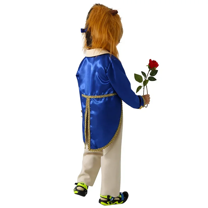 Ragazzi Prince Beauty Lion Cosplay per Halloween Purim Carnival Kids Beast Costume