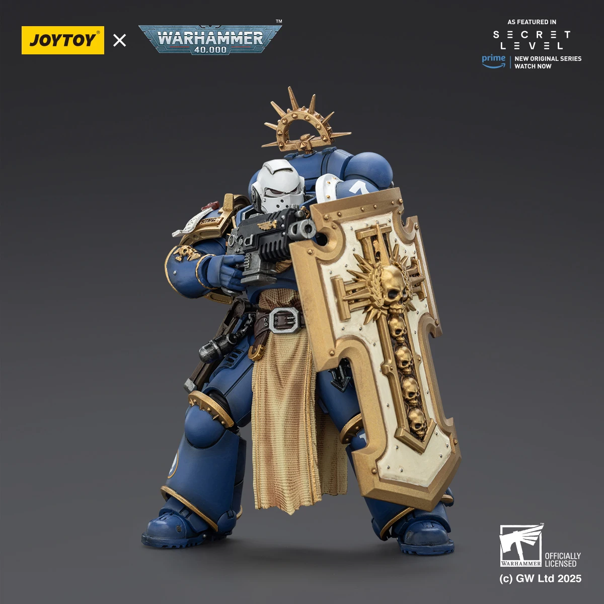 JOYTOY Warhammer 40K Titus with Laurels of Victory & Metaurus & Levantus & Torvald Action Figure Toys Ultramarines Space Marines