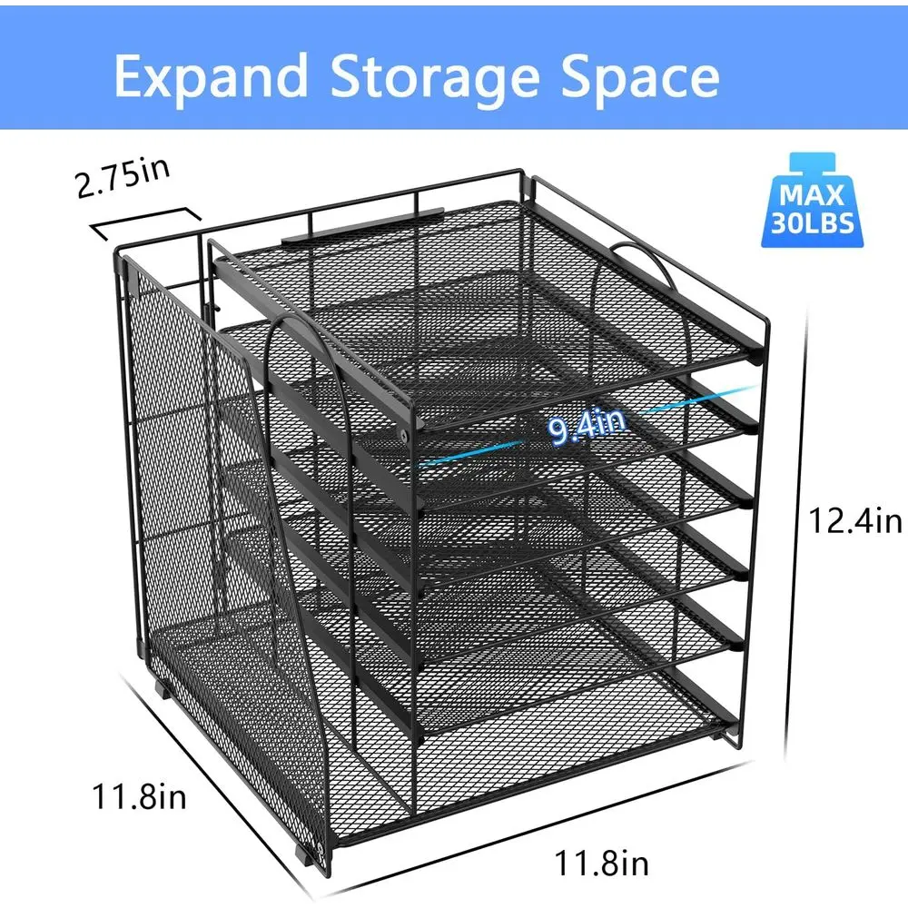 منظمات وملحقات مكتب جيانوتر، منظم ورق 6 طبقات مع حامل ملفات، منظم مستندات، ديكور مكتب، مكتب منزلي