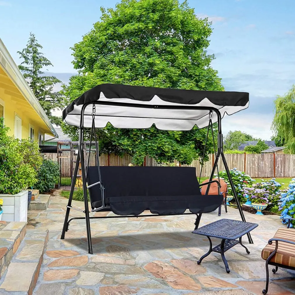 Swings Canopy Seater Outdoor Garden Patio Seat Top Covers Courtyard Anti-wrinkle Waterproof Swing Sunshade Sun Shade Cover