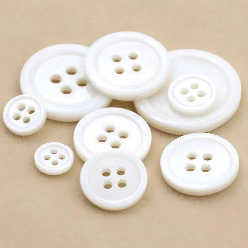 50pcs/lot 10mm/11mm/12mm/15mm/18mm/20mm/23mm/25mm fashion black mother pearl shell button 2 holes flat shirt button