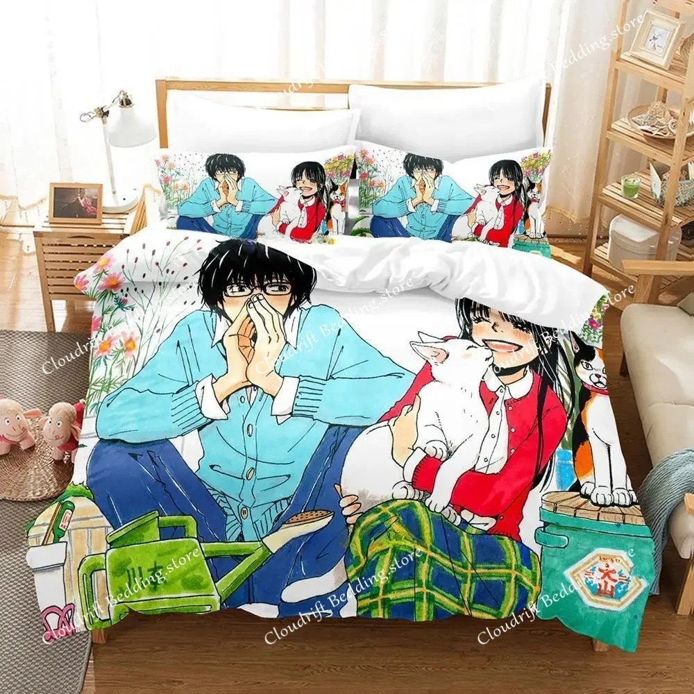 3d Print Cartoon March Comes In Like A Lion Bedding Set Anime three-piece Set Adult Kid Bedroom Duvet Cover Sets Home Textiles