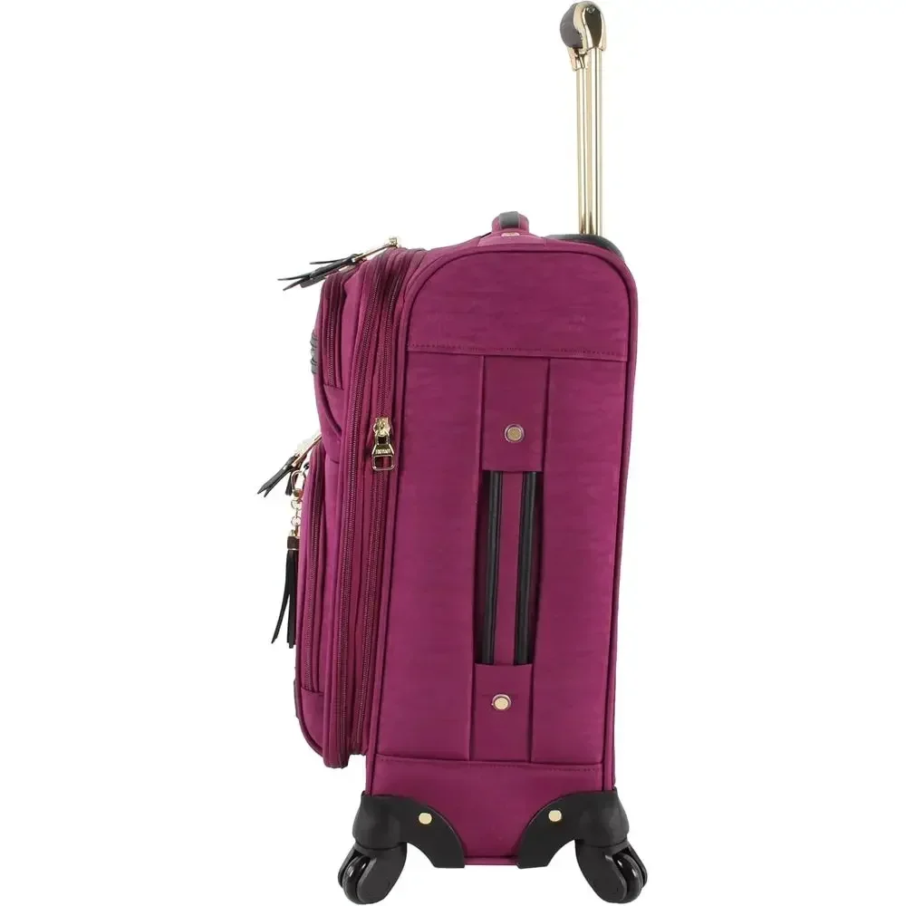 Large 28 Inch Expandable Suitcase with Extra Packing Capacity and Lightweight Rolling Spinner Wheels (Peek-A-Boo Pattern)
