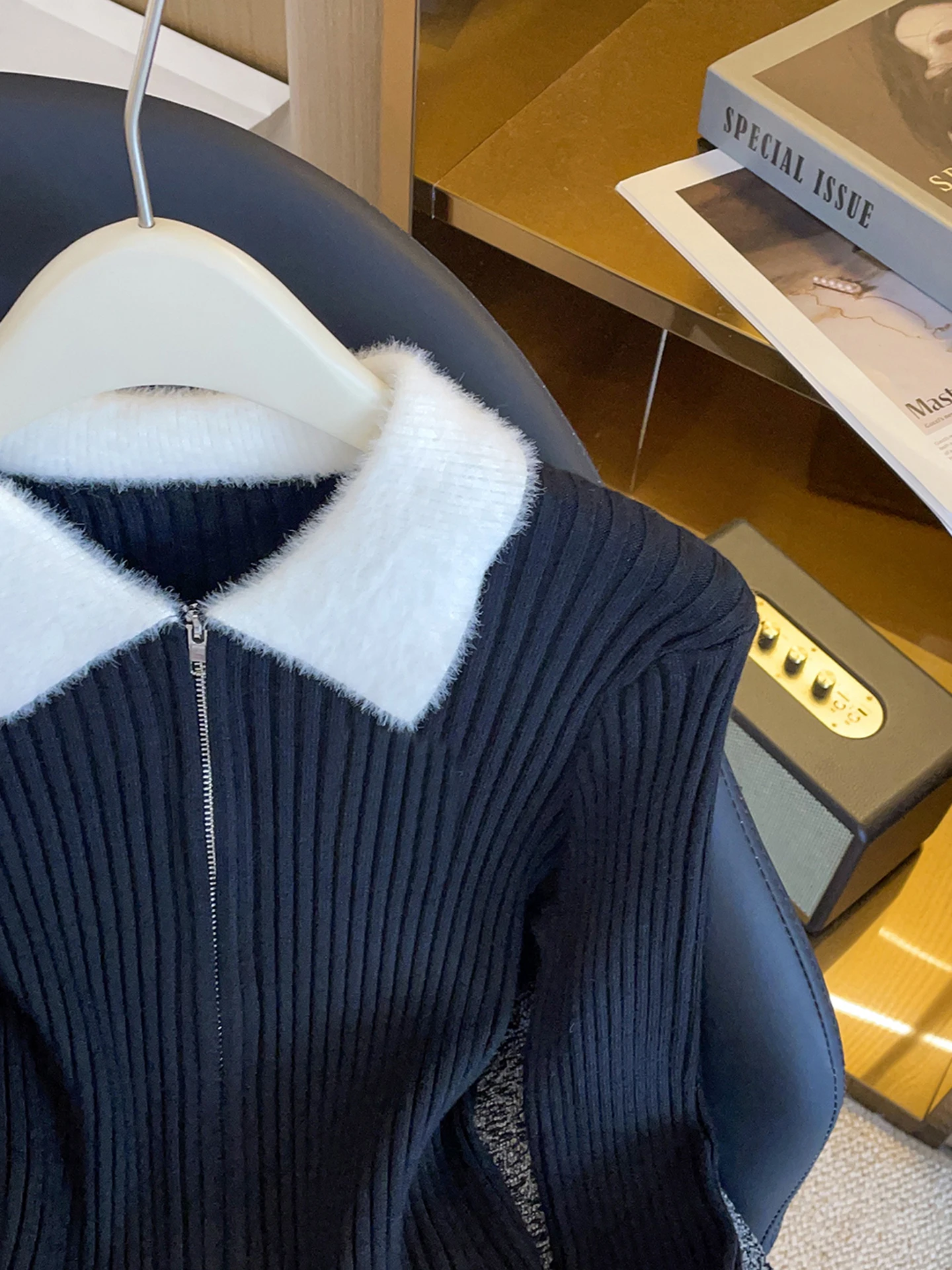 Cardigan tricoté haut de gamme pour femmes, manteau, col rabattu, collège, automne hiver, mode pour les déplacements, coupe régulière Simple