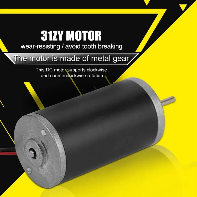 Motor Magnet Permanen 31ZY 6V 12V 24V Kecepatan Tinggi 4000~8000RPM CW/CCW Motor DC untuk Generator DIY Motor Mikro Berdaya Tinggi