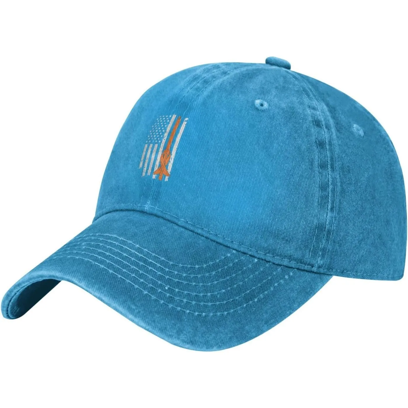 Leukemia-Awareness-Rocket-Flag-Baseball-Cap-Washed-Cotton-Adjustable-Casual-Golf-Hats