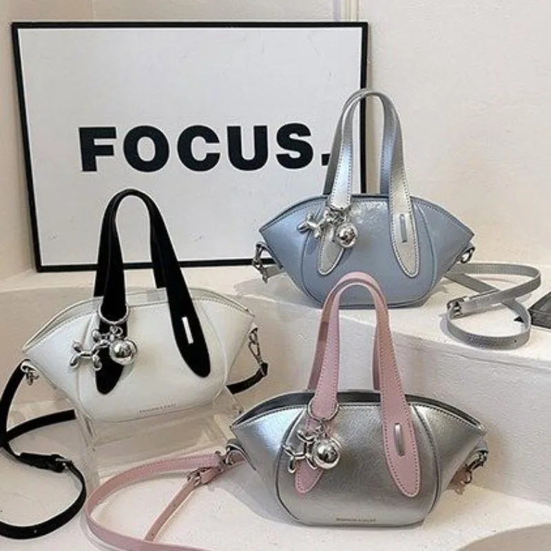 

Stylish Designer Simple Silhouette Diaper Bag Women Luxury Leather Tote Large Capacity Elegant Crossbody Shoulder Bag Clean Look