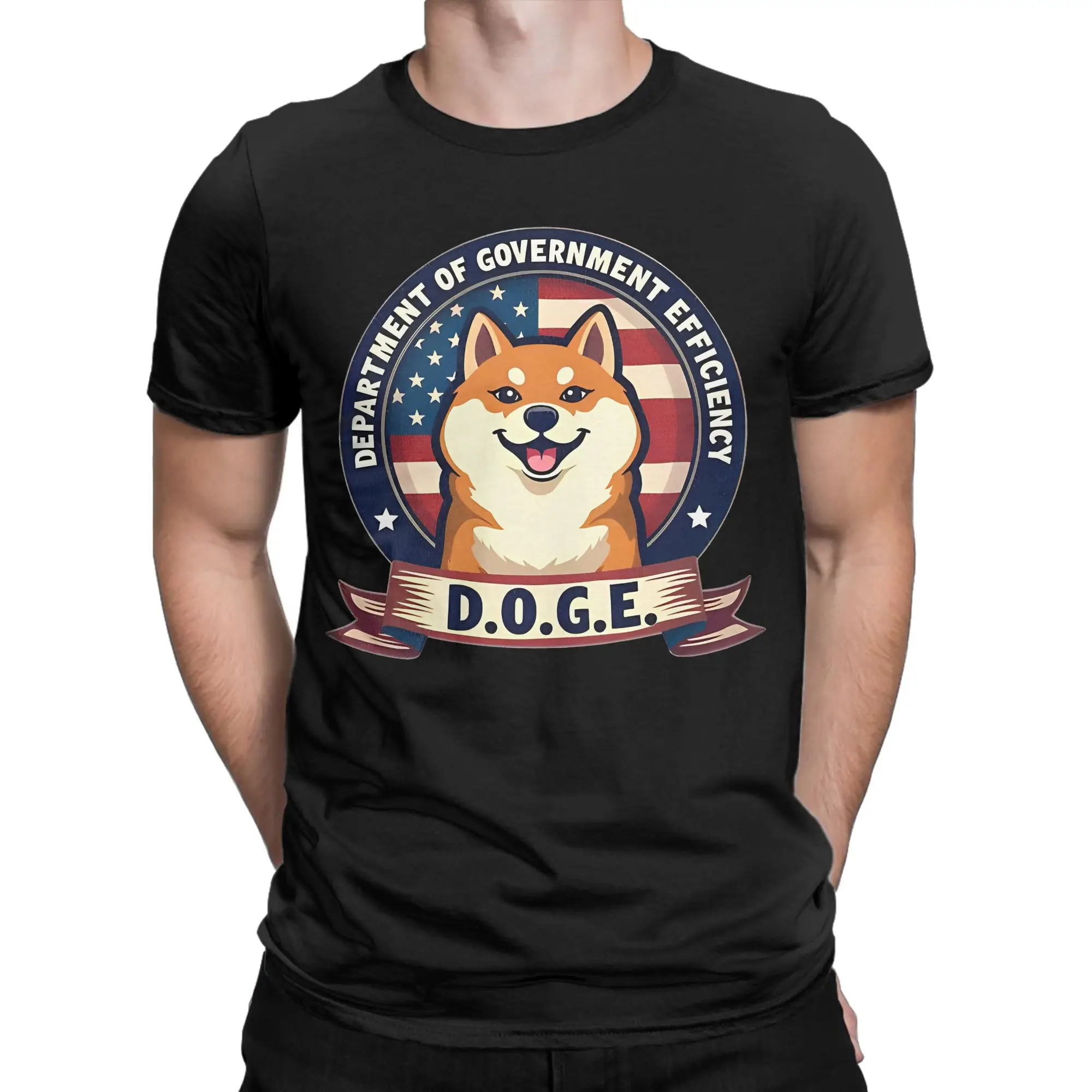 D.O.G.E DOGE Department Of Government Efficiency T-Shirts Men Women Cotton Tees Round Collar Short Sleeve T Shirt Party Tops