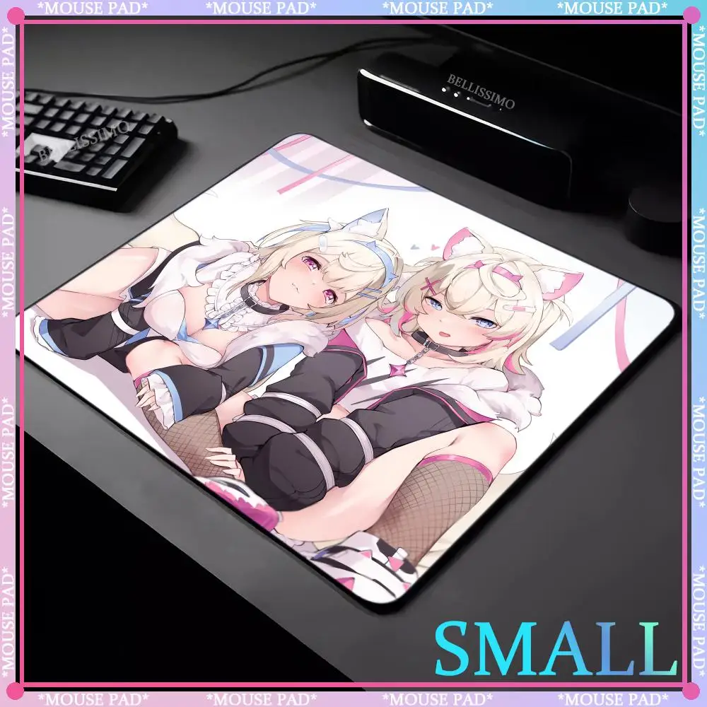 small Hololive popular virtual artist FUWAMOCO mousepad keyboard pad anime girl e-sports game pad desk mat lock edge mouse pad