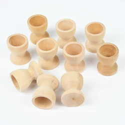 5Pcs Wooden Egg Cups Egg Holder Stand Tray DIY Wood Crafts Kids Gift Happy Easter Party Decoration for Home 2026