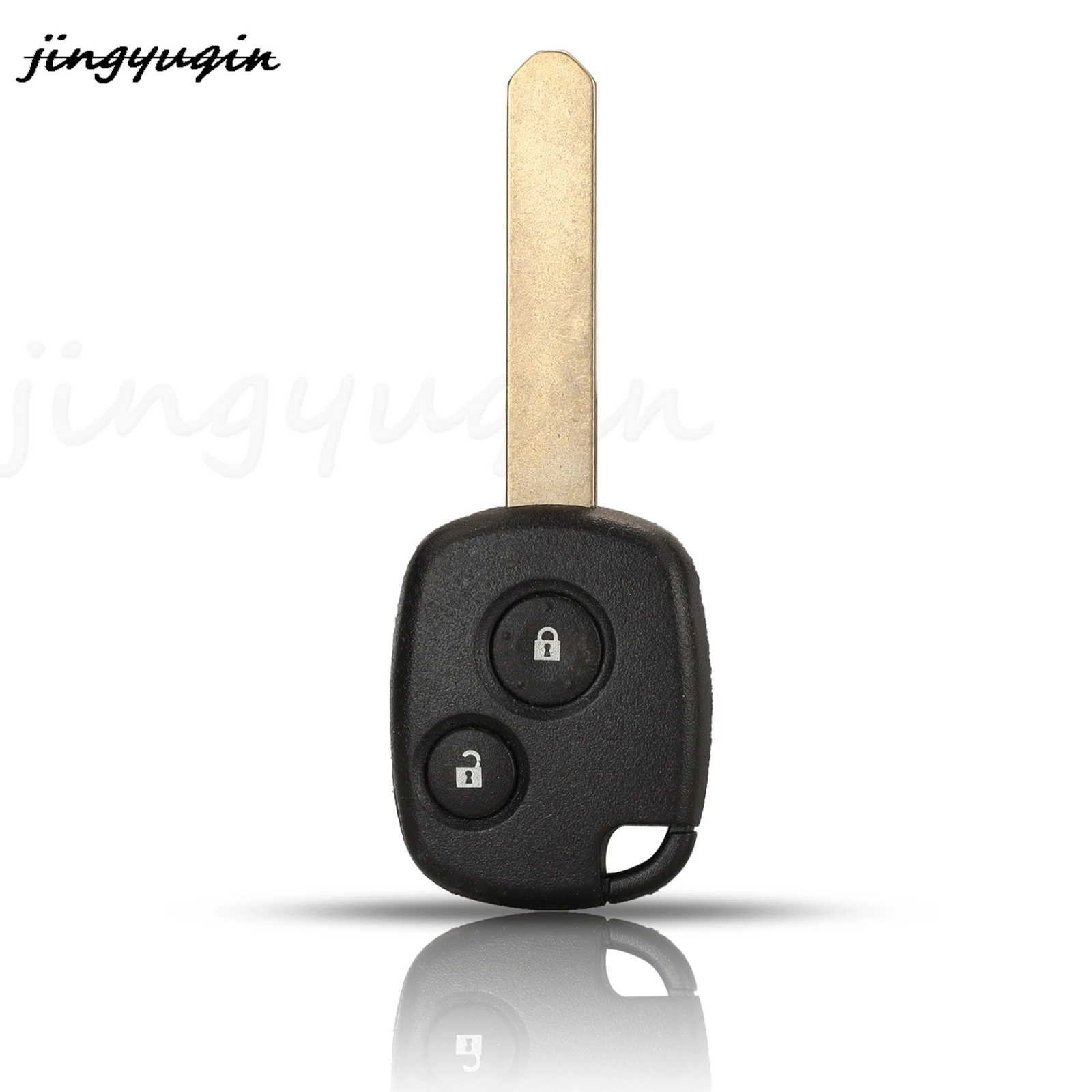 jingyuqin 2 Buttons Remote Car Key 312Mhz /313.8MHZ ID46 Chip For Honda Odyssey Fit City Civic Accord