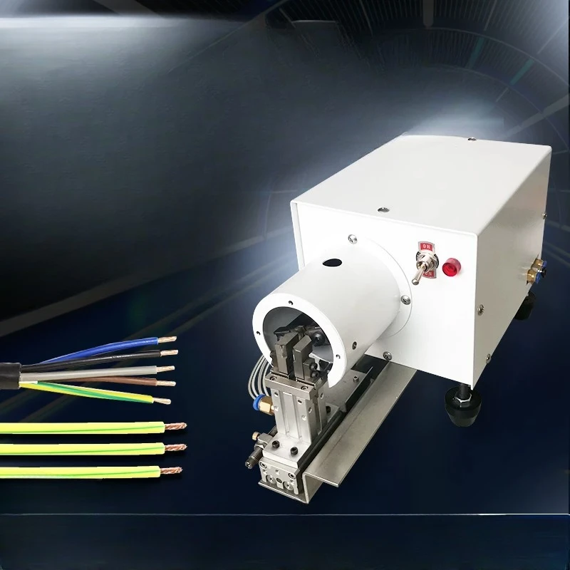 

Peeling and twisting machine, hand-held pneumatic peeling machine