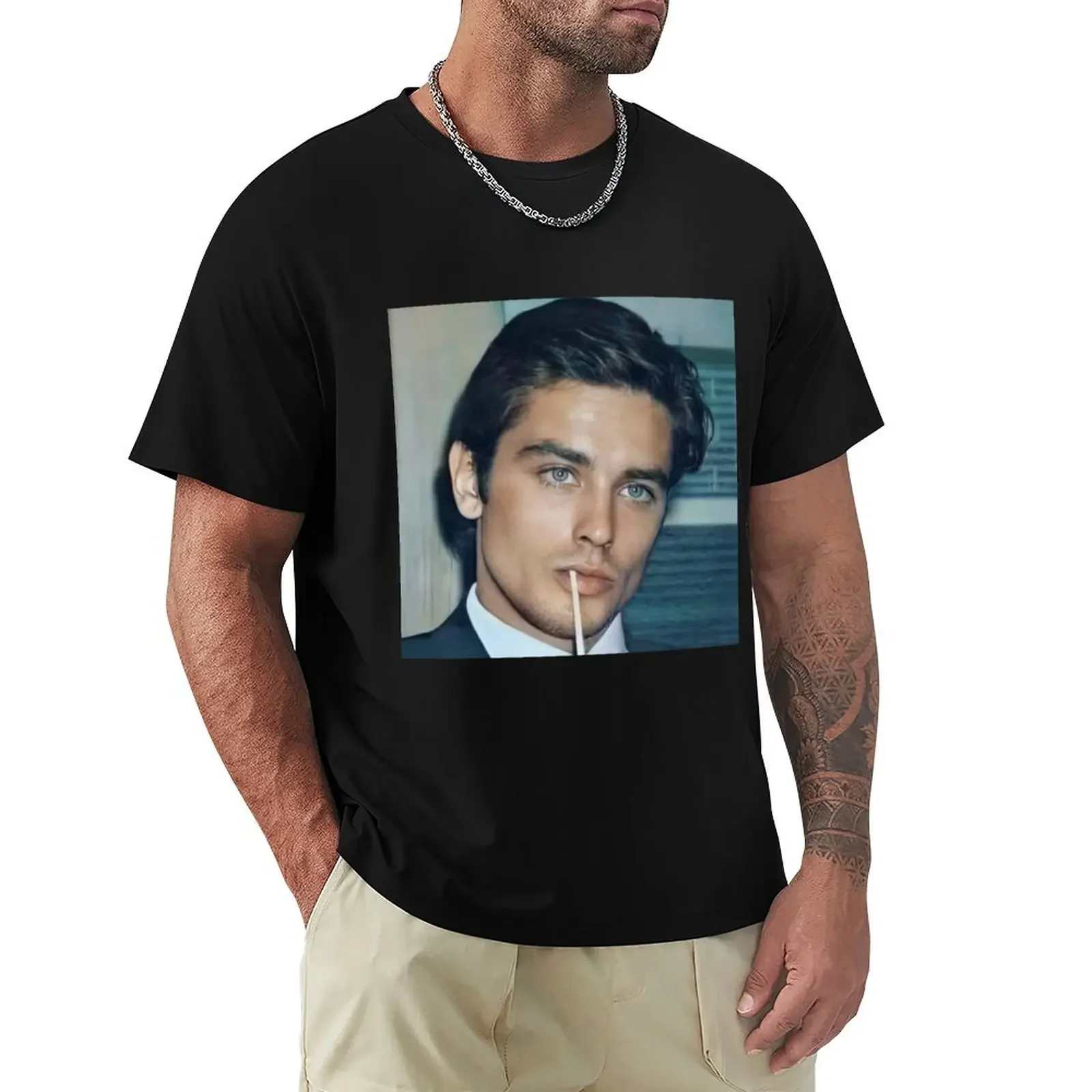 alain delon T-Shirt oversized customizeds Aesthetic clothing T-shirt men