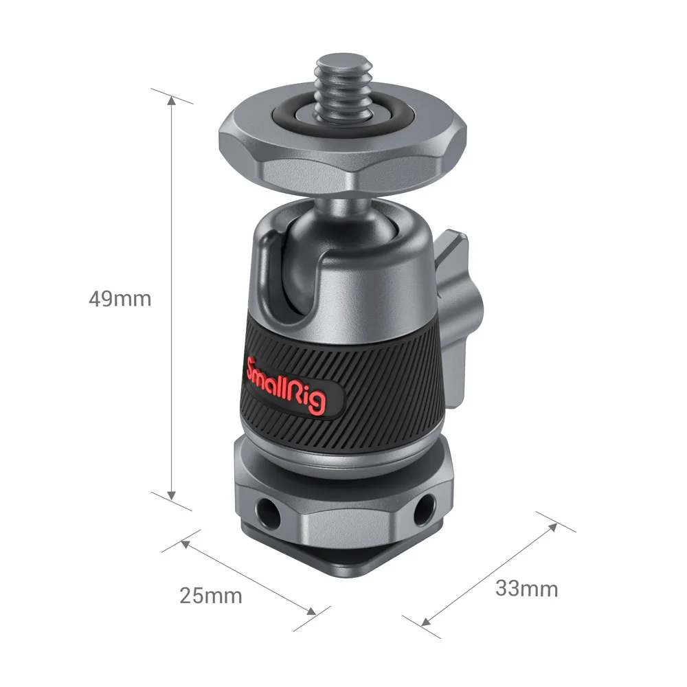 Imagem -02 - Smallrig-mini Bola Cabeça com Removível Sapato Frio Montagem 360 Graus Panning Bola Monitor de Microfone da Câmera Pcs 2948