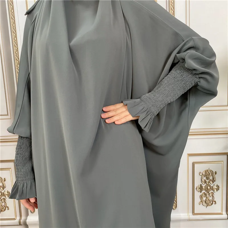 Abaya Dubai Muslim Women's Fashion Cardigan Dress Arab Net Color Studded Moo Chiffon Elegant Temperament Cardigan Robe