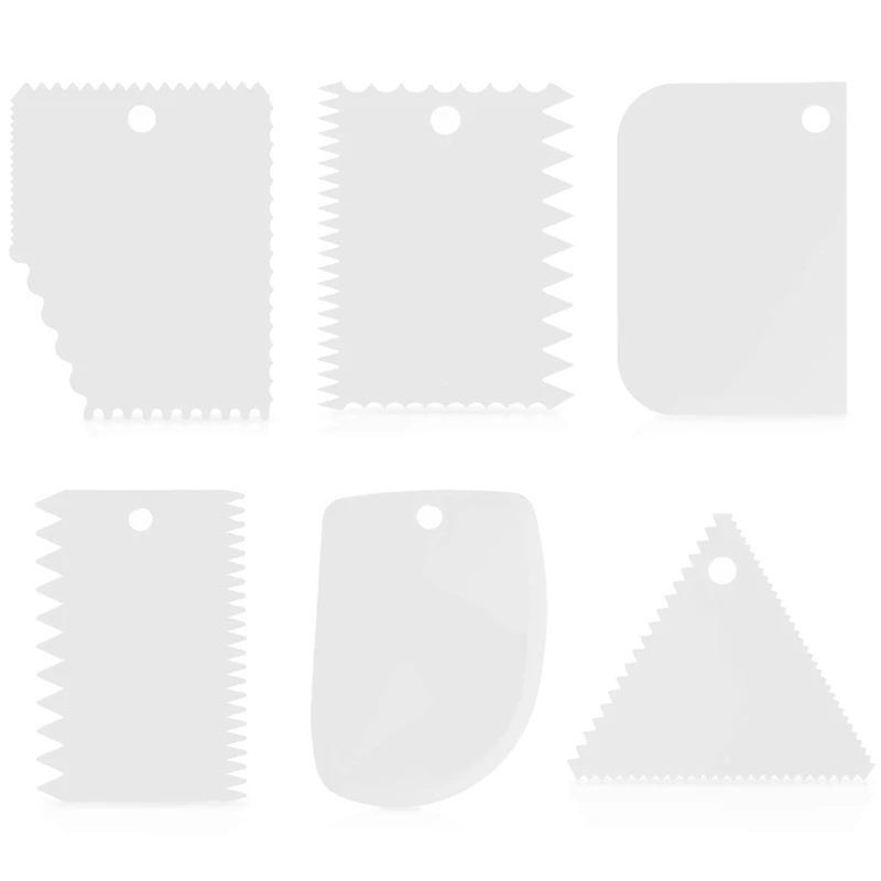 6 Pcs Plastic Clay-Scraper, Pottery Tools Plastic Clay-Scraper Set Carved Soft Clay Sculpture Knife Clay Scrapers