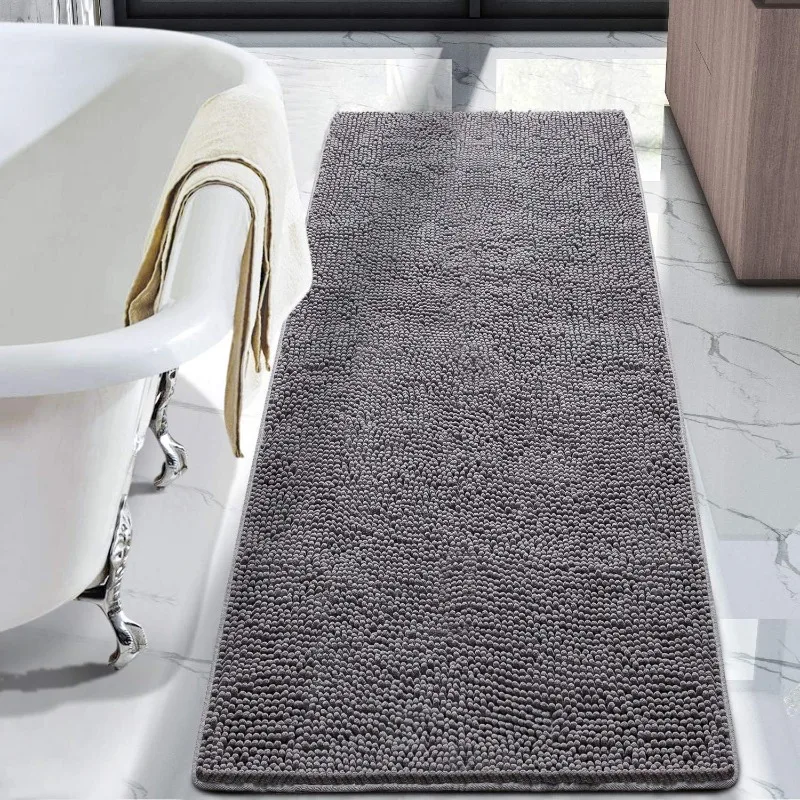 

Luxury Bathroom Rug Shaggy Bath Mat 24 x 60 Inch, Washable Non Slip Bath Rugs for Bathroom Shower, Soft Plush
