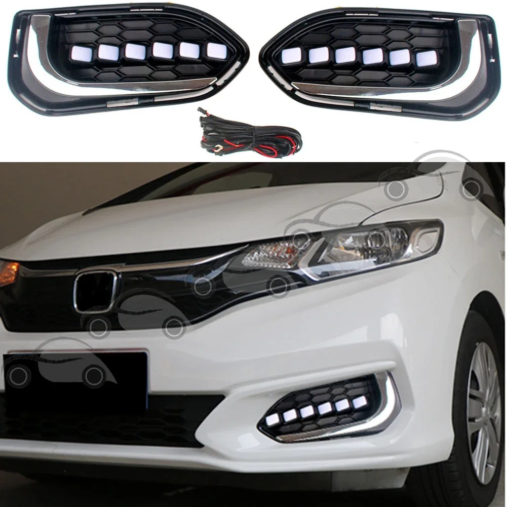 1* Pair LED Daytime Running Light, DRL Fog Lamp for Honda Fit/Jazz 2018 2019 2020