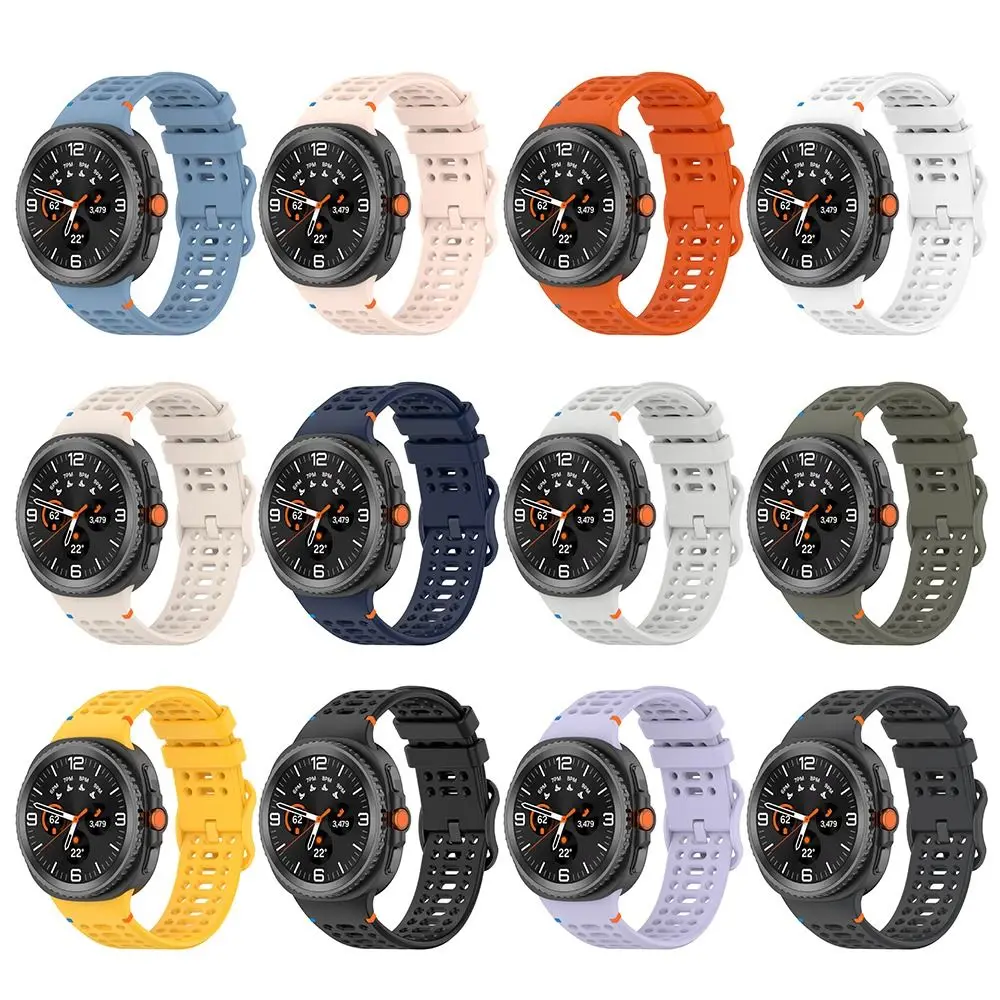 

Silicone Watch Strap Adjustable Breathable Watchband Replacement Bracelet for Samsung Galaxy Watch 8/8 Classic