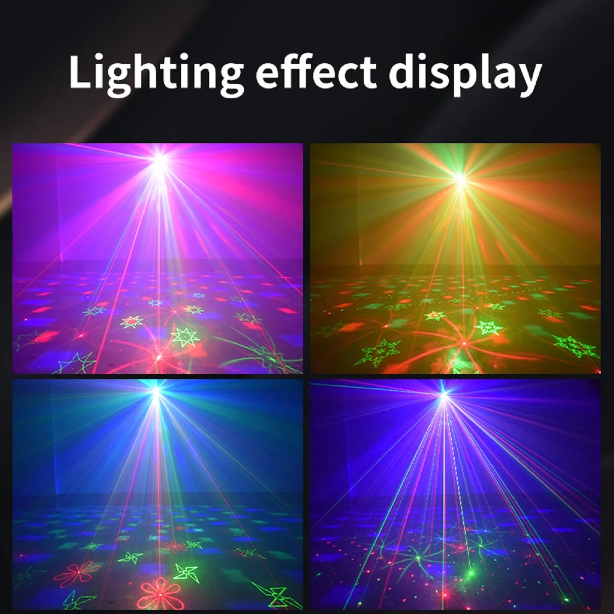 Party Lights, DJ Disco Ball Lights, Strobe LED Stage Effects Projector, Remote Control Setup, Audio Activation, Cool Colorful