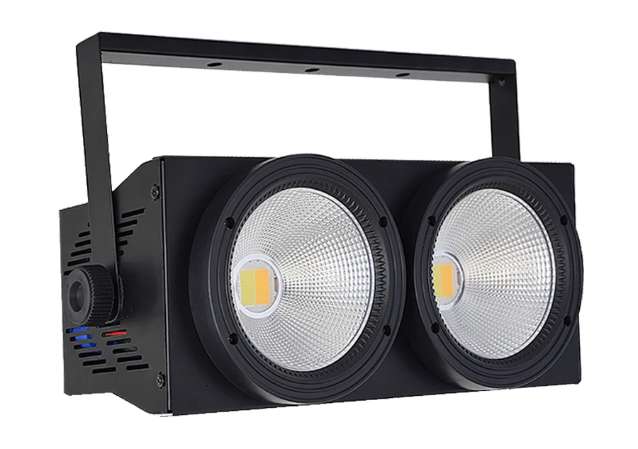 2x100W COB LED Blinder Licht 200W 2in1 Warmweiß Kaltweiß Bühnenlicht 2 Augen DMX Disco Lichter für Hochzeit Bar DJ Weihnachten Li – Detail 5