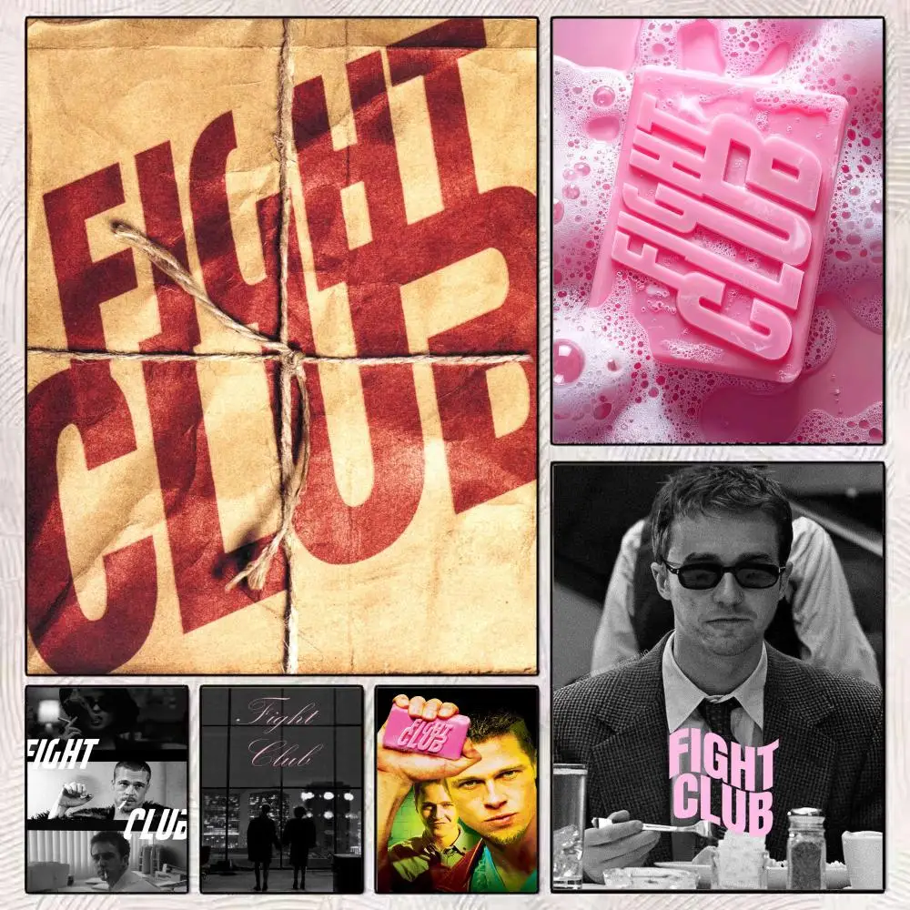 Movie F-Fight Club Painting Calligraphy Aesthetic Canvas Wall Poster Modern Room Bedroom Cafe Wall Artwork