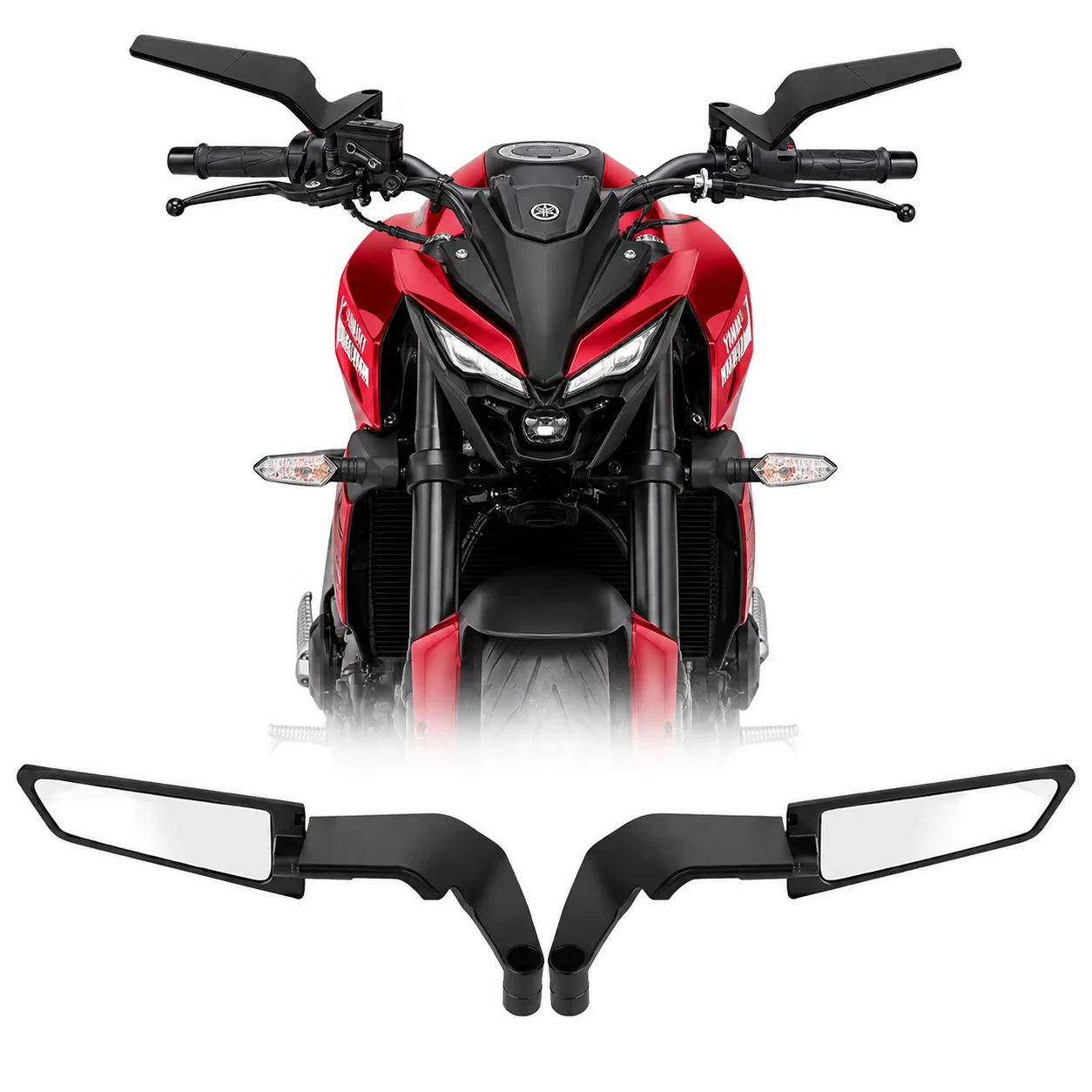For YAMAHA MT 07 MT07 MT 09 MT09 SP MT 10 MT10 SP Motorcycle Mirrors Stealth Winglets Mirror Kits To Rotate Adjustable Mirrors