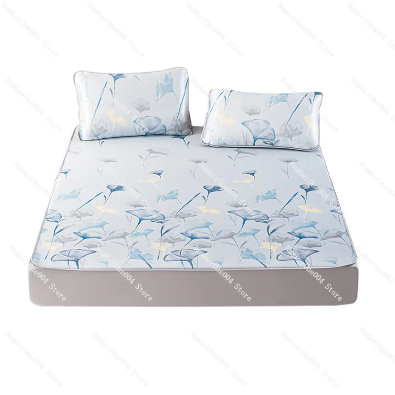 Applicable to  Summer Viscose Fiber Mat Three-Piece Set Home Soft Summer Sleeping Mat Fabric Cooling Mattress