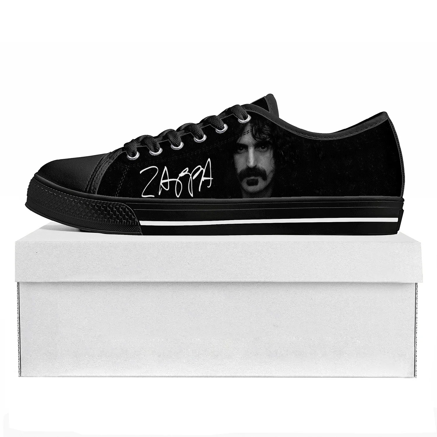 Frank Zappa Rock Music Low Top High Quality Sneakers Mens Womens Teenager Canvas Sneaker  Prode Casual Couple Shoes Custom Shoe