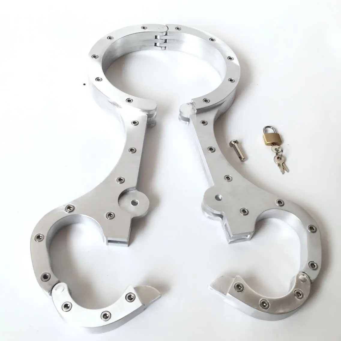 Cangue Yoke Pillory Stainless Steel  Handcuffs Neck Collar Restraint Lock PU Leather Open Legs Ankle Cuffs Whip Slave Toy