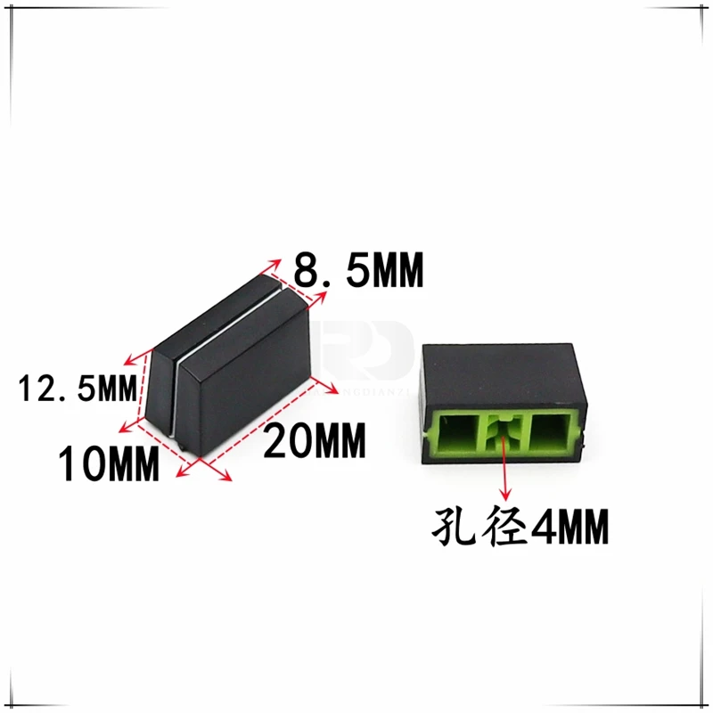 10 sztuk 20x10x12.5mm z tworzywa sztucznego Pioneer mikser fader gałka mixer objętość suwak fader liniowa potencjometr przesuwny nasadka otwór