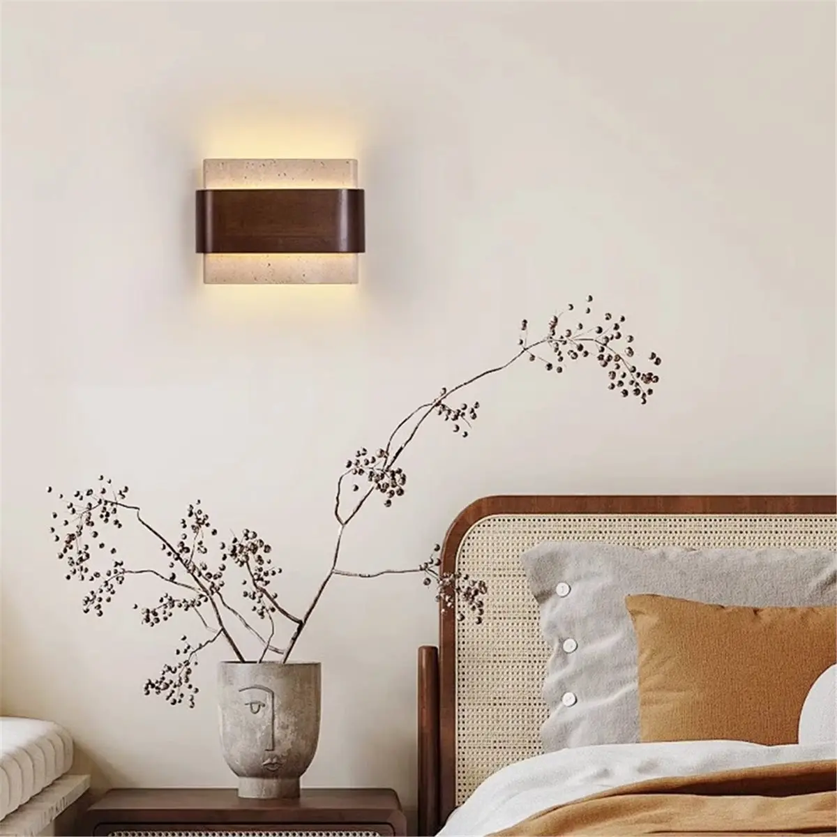 AA19 Led Wall Lamp Up and Down Glowing Light Fixture Stone Room Corridor Staircase Lights