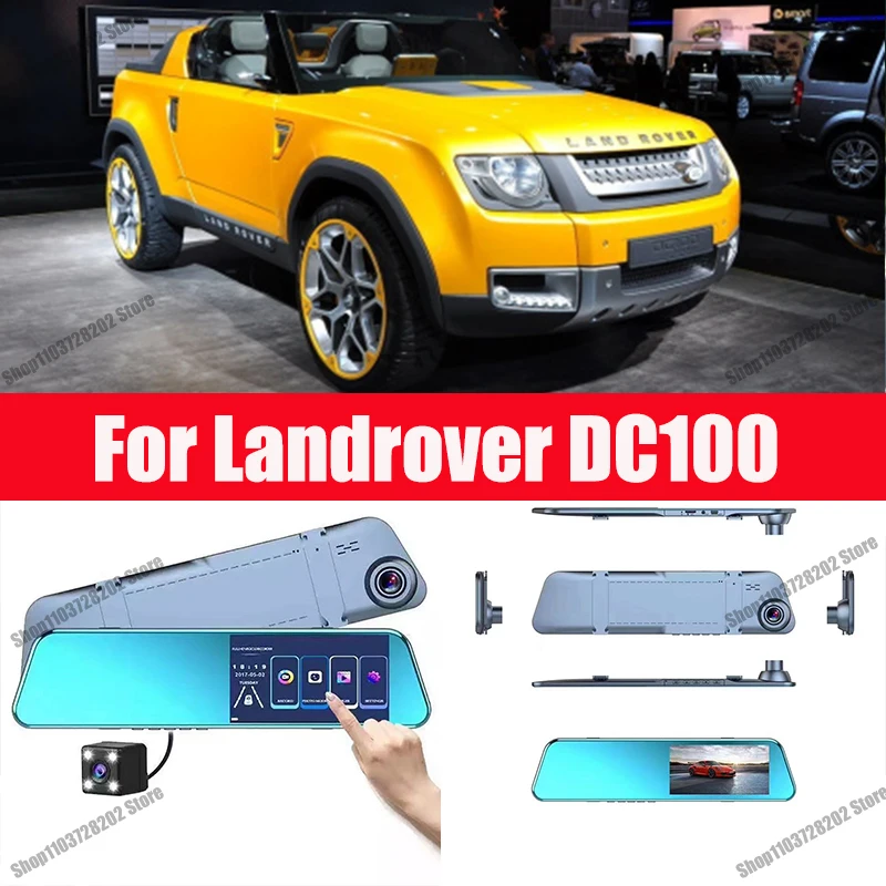 

For Land Rover DC100 Carplay Android GPS Dash Cam AUX FM Radio Dashcam Car Camera Stream RearView Mirror Drive Recorder