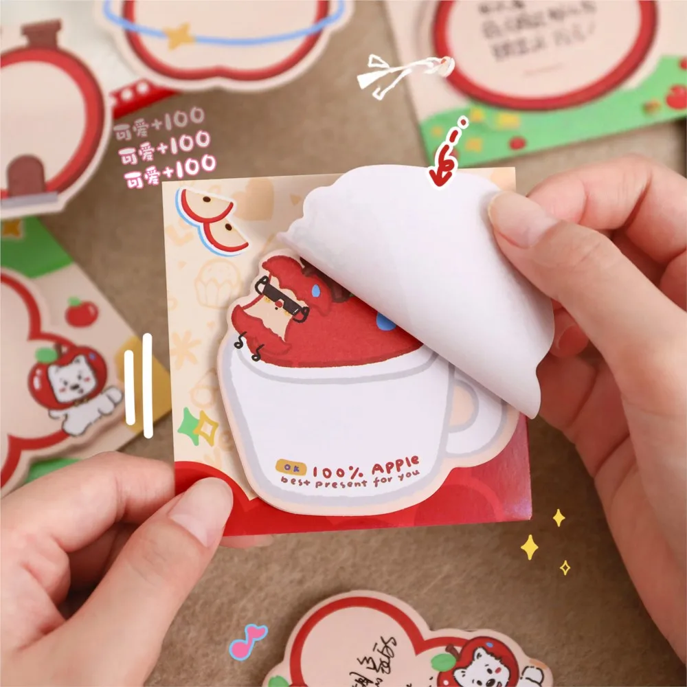 30sheets Cartoon Special-Shaped Sticky Notes Kawaii Office Post Memo Pads Stickers Cute Student Stationery Message Notes Sticker