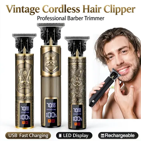 2026 T9 Vintage Electric Hair Clippers for Men Beard Trimmer Kit Body Hair Shaving Barber Machine Hair Cutting And Grooming Tool