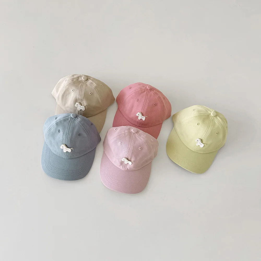 

Spring Summer Kids Boys Girls Baseball Caps Lovely Horse Baby Sun Hats Autumn Cotton Children Peaked Hat