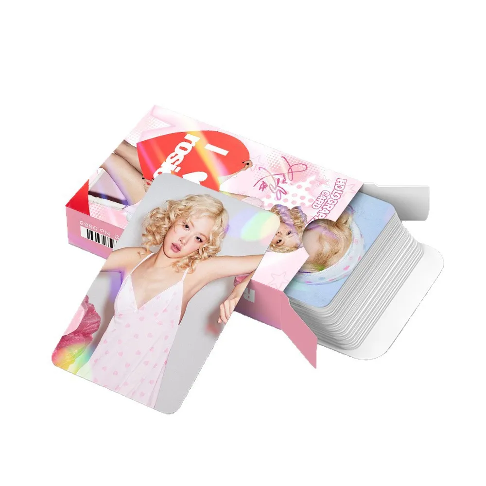 124 Kartu Kecil Laser Terlaris Album ROSE Kartu Flash ROSIE Kartu Lomo Koleksi Penggemar Foto Kartu Pos dan Hadiah