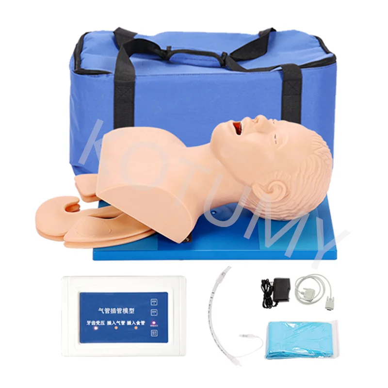 Intubation Human Body Model Learning Teaching Model Airway Management Training Device PVC Alarm Simulator With Teeth