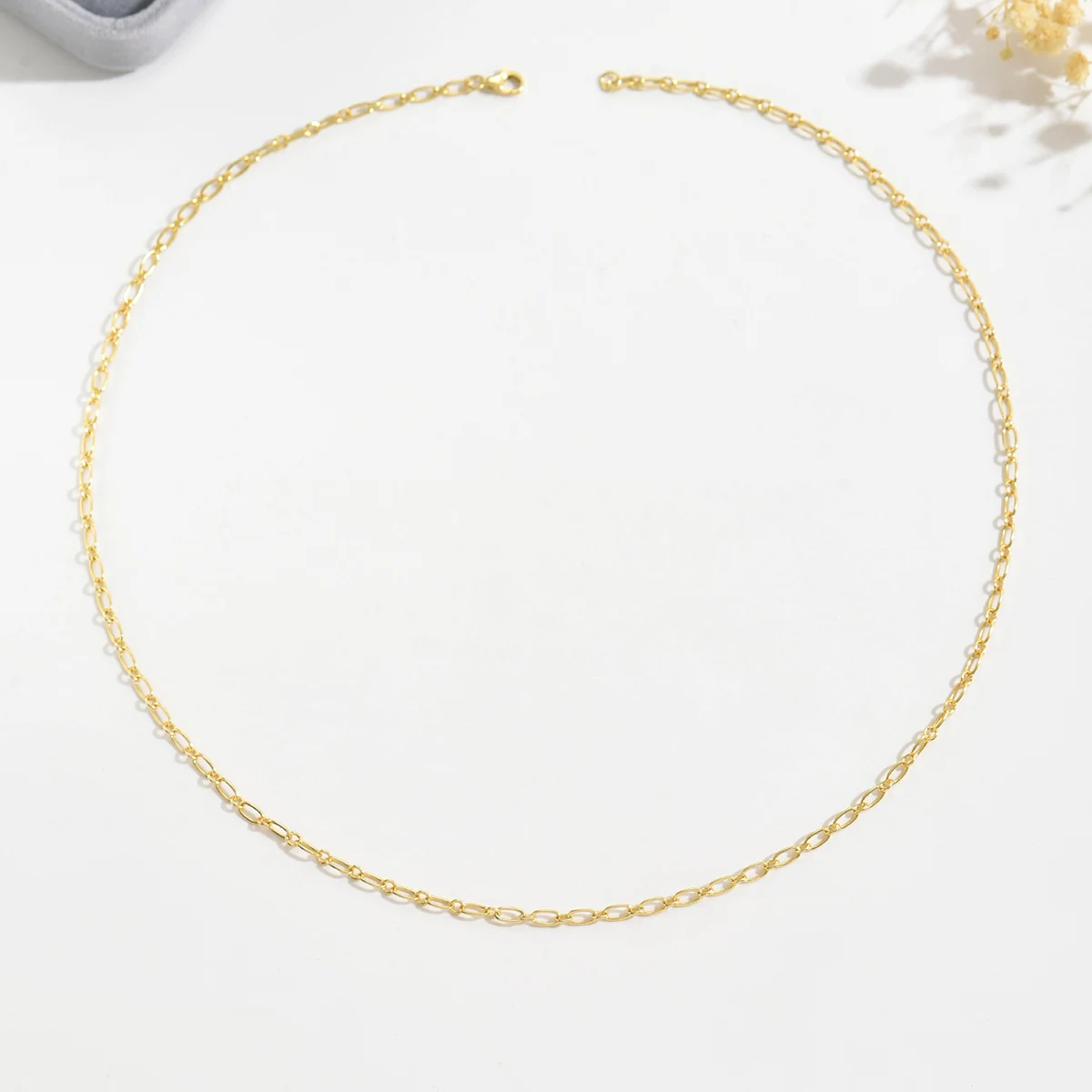 

A simple and metallic 925 sterling silver necklace for women to wear on daily vacations as a gift