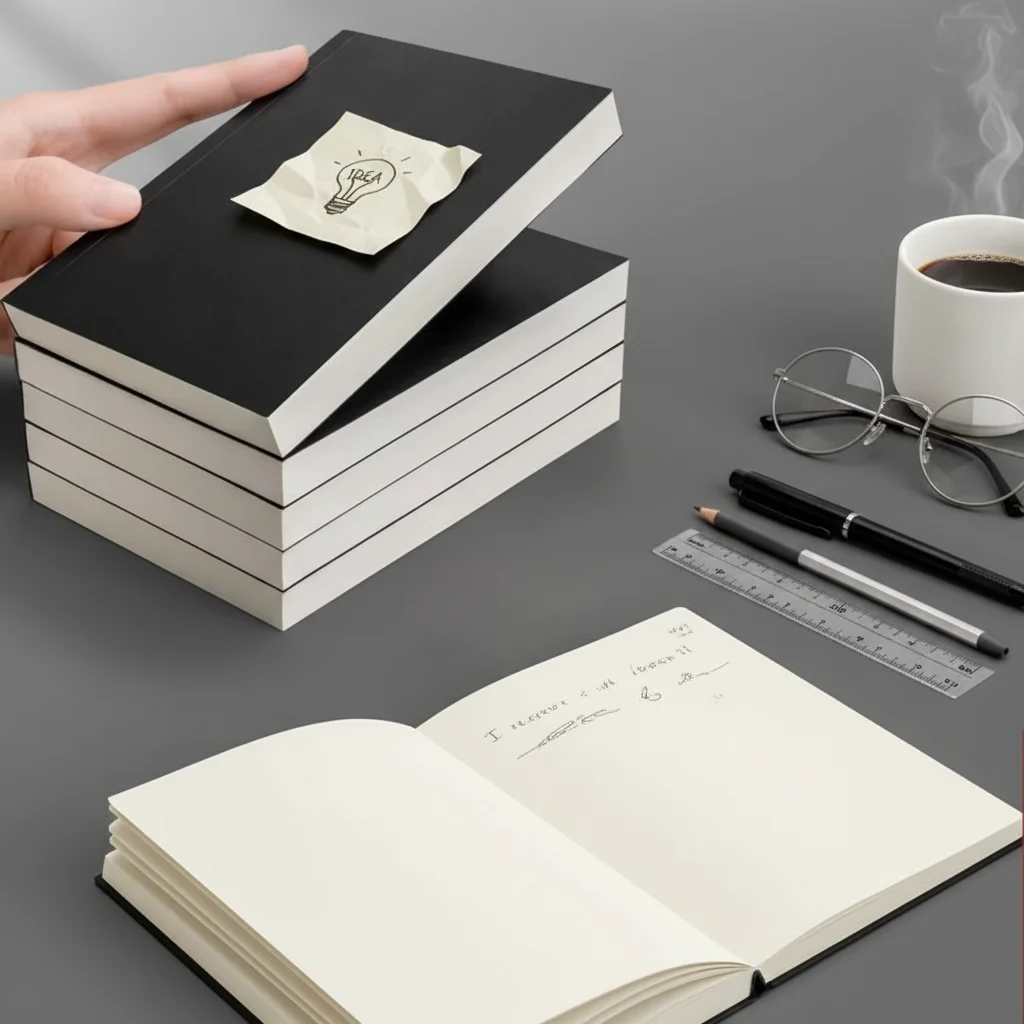 

New Pocket A6 Notebook Thickened Line Blank Grid Small Notepad 256 Pages 128 Sheets Kraft Paper Cover Note Book