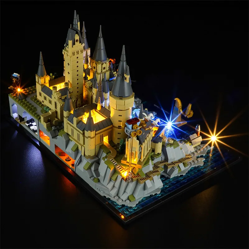 (Only LED Light)  76419 Magic Harrys Castles And Grounds (Not Include Building Blocks Bricks Kits Sets Model)