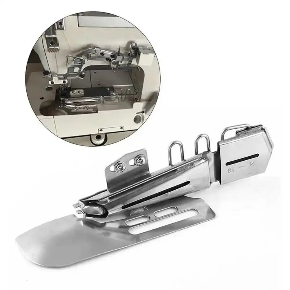Industrial Sewing Machine Sewing Flat Binder Folder Steel Binder Cover Stitch Binding Attachment Tape Binder Adjustable