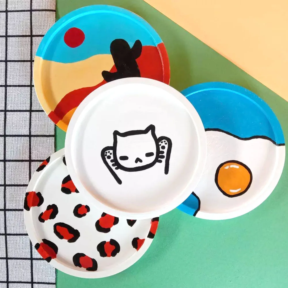 

Round Coaster Silicone Mold DIY Handmade Oval Shape Plaster Cement Epoxy Resin Storage Tray Casting Molds Home Decor Supplies