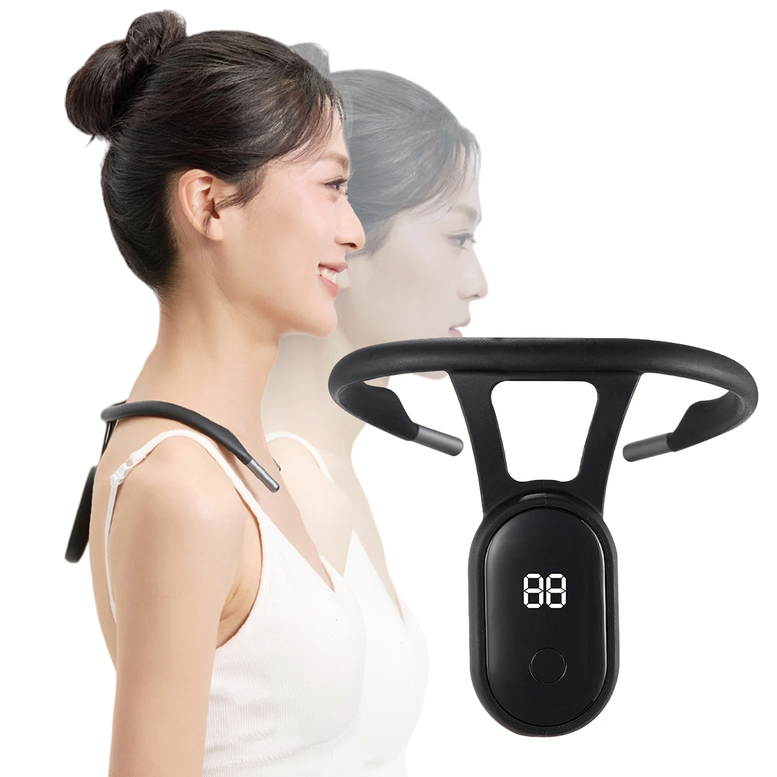 

Smart Posture Corrector Realtime Scientific Monitoring with Smart Sensor Vibration Reminder USB Rechargeable for Men and Women