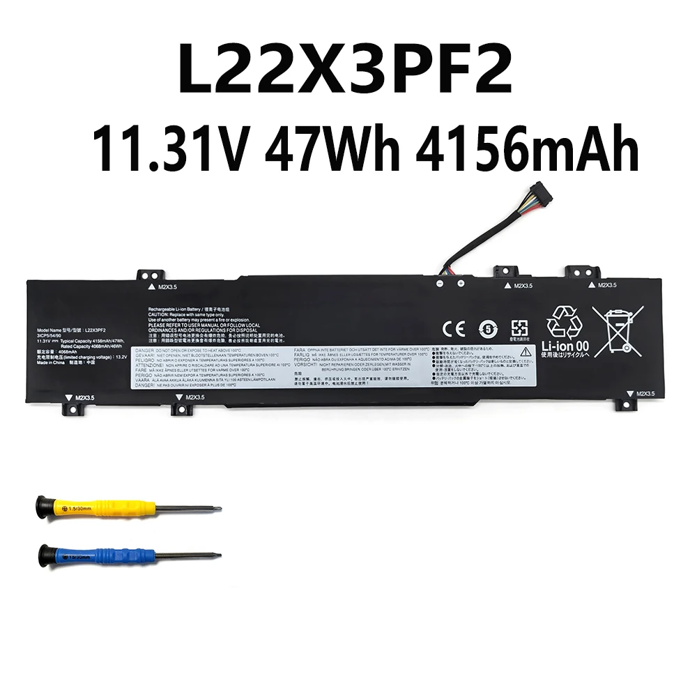 

L22X3PF2 11.31V 47Wh 4156mAh Laptop Battery For Lenovo IdeaPad Slim 3 14ABR8 14AMN8 14IAN8 15ABR8 Series L22B3PF2 free tools