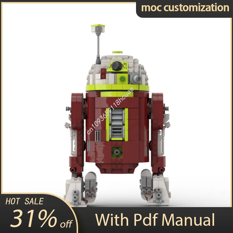 

1046 шт. Moc R2-D2 Star Battle R7-A7 Модель робота Строительные блоки Кирпичи Diy Творческая сборка Развивающая игрушка Подарок ребенку