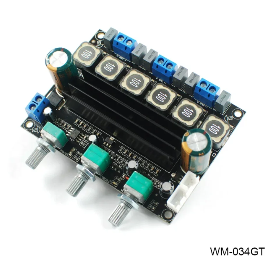 高音質tpa3116d2デジタル21チャンネルサブウーファーアンプ基板。高出力、10～25v対応。オーディオプロジェクト用完成品。