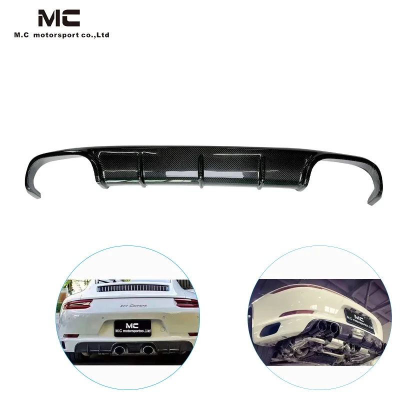 

Carbon Fiber Rear Diffuser For PORSCHE 991.2 Carbon Fiber Rear Low Spoiler For 911 Carbon Fiber Diffuser 16-18