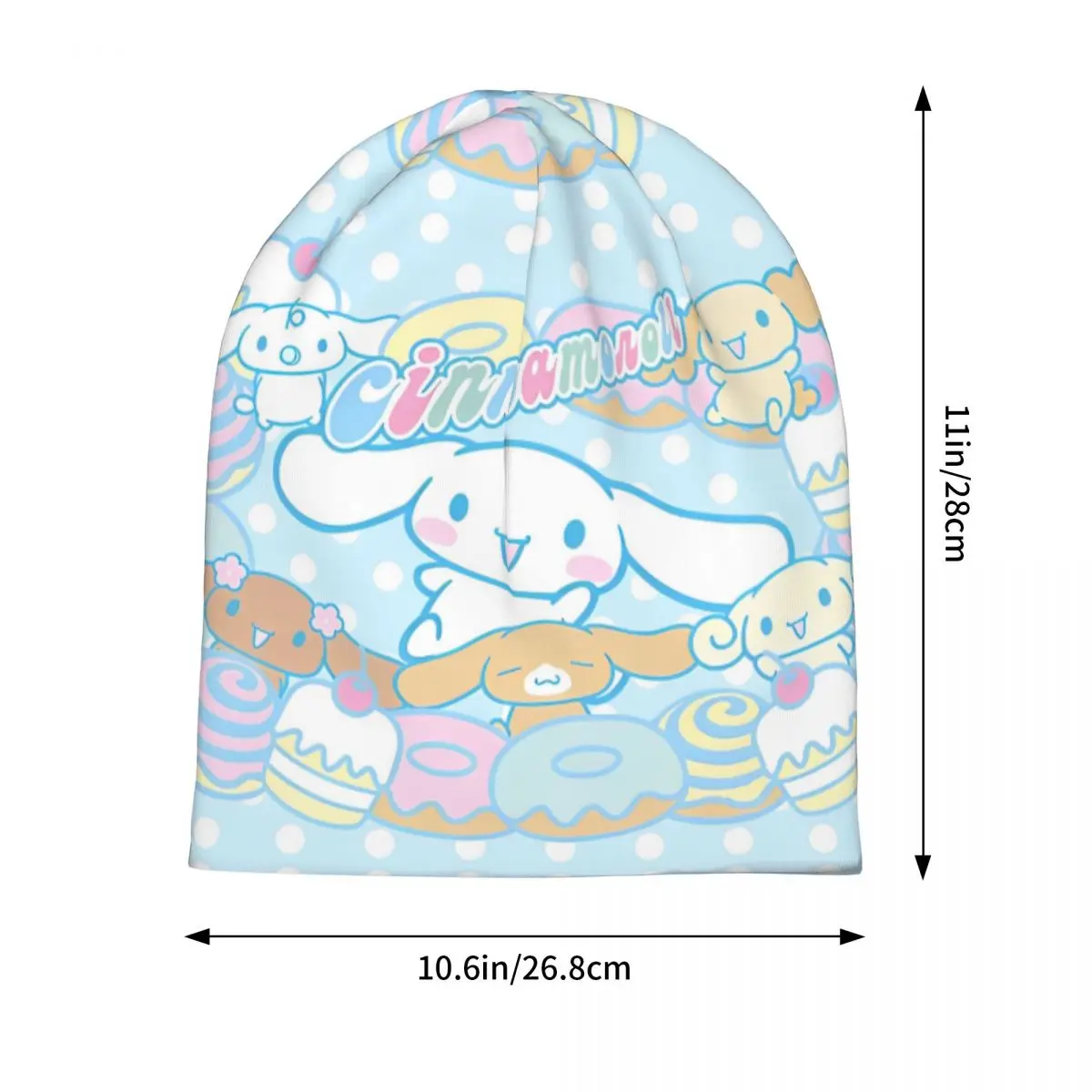 かわいいシナモロールスカリービーニー帽子漫画ファッション男性女性ストリートキャップ暖かい多機能ボンネット帽子